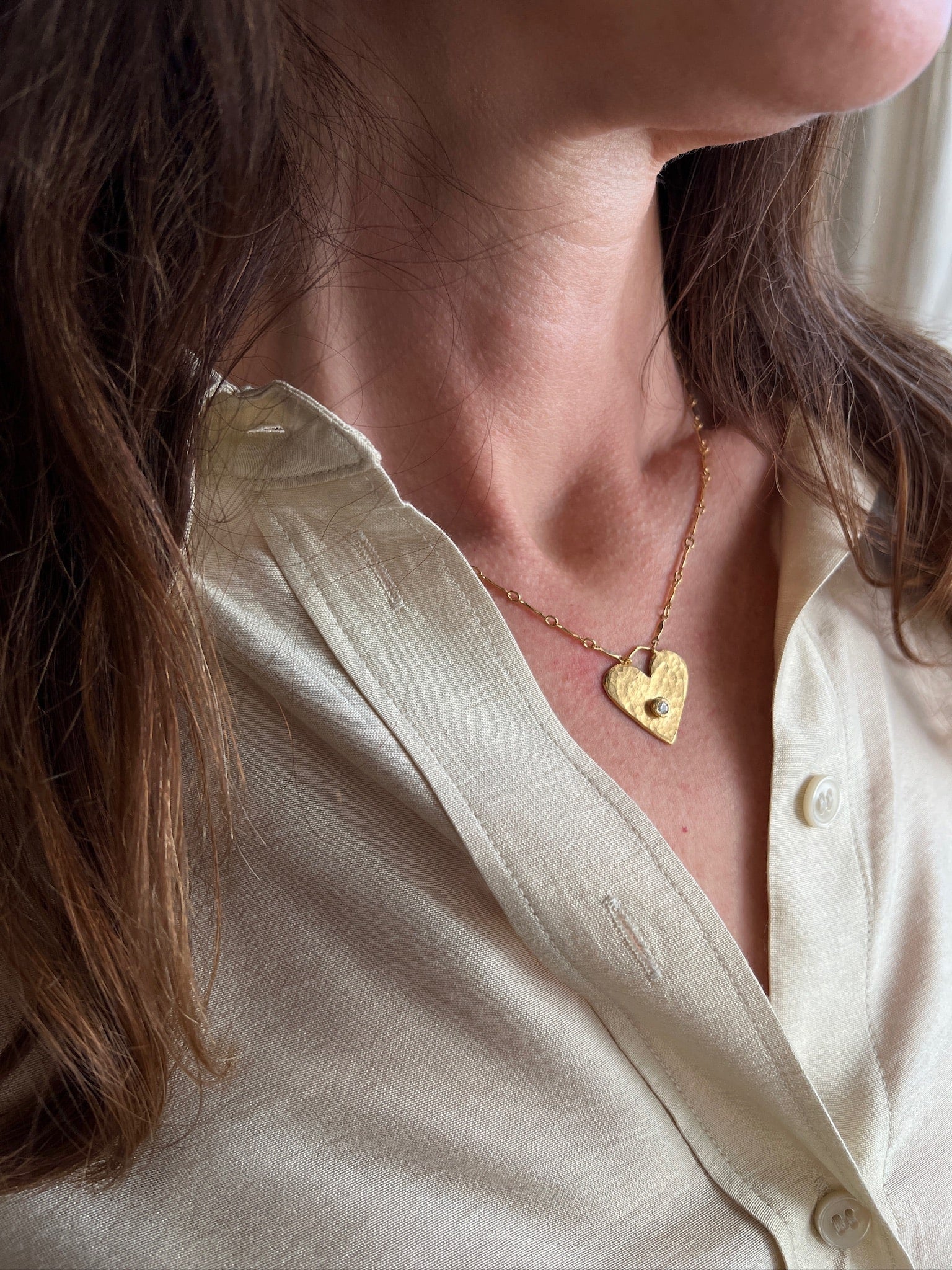 Sweetheart Necklace with Diamond
