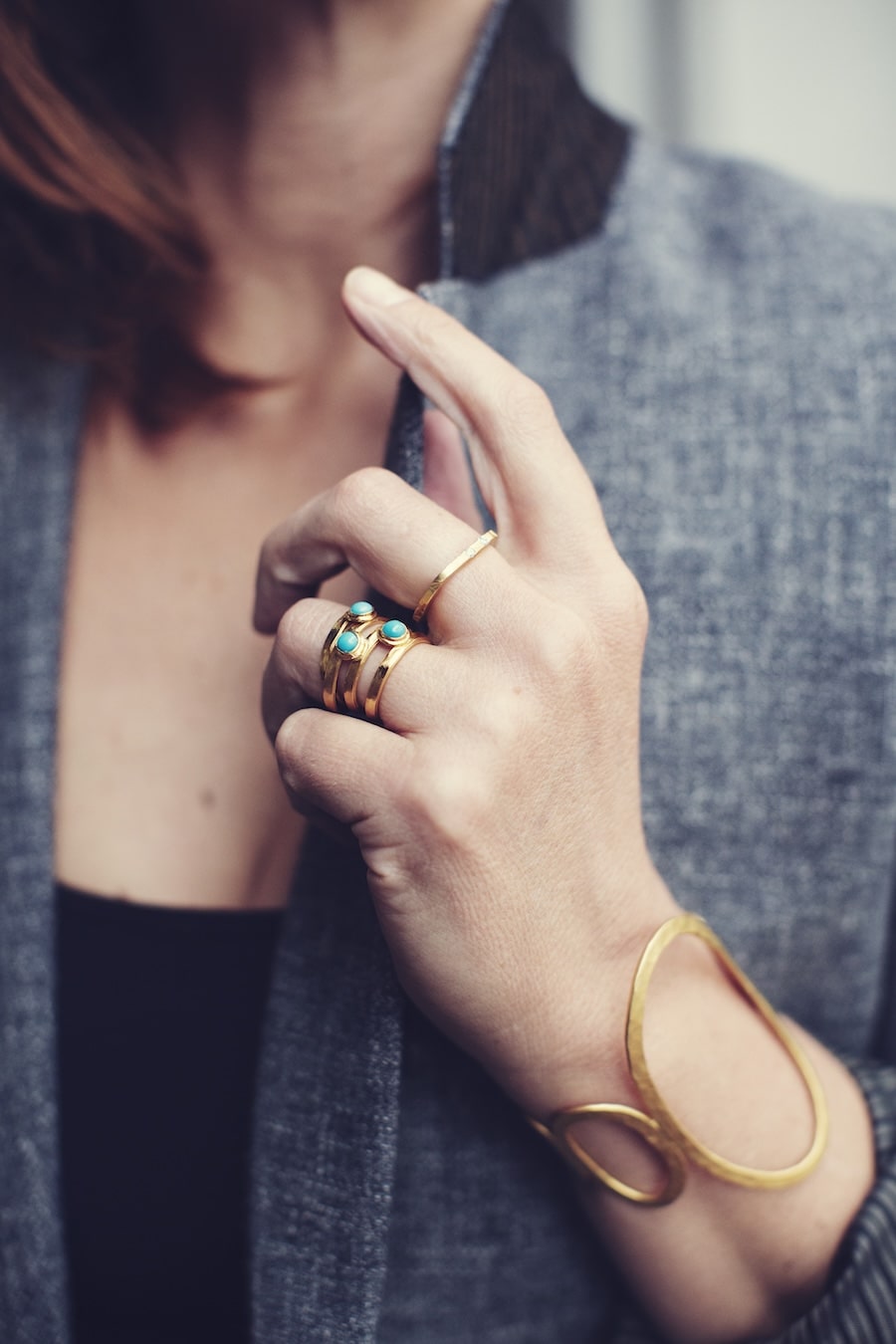 Mirage Square Ring with Diamonds