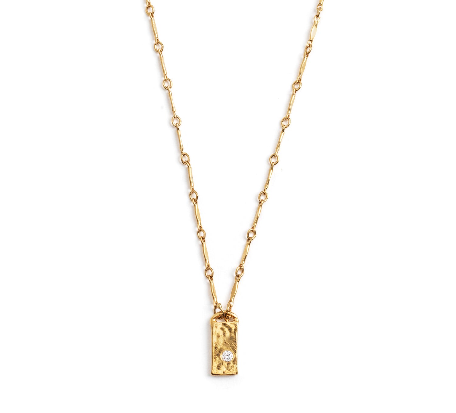 Bar with Diamond Necklace - Cynthia Jones Jewelry