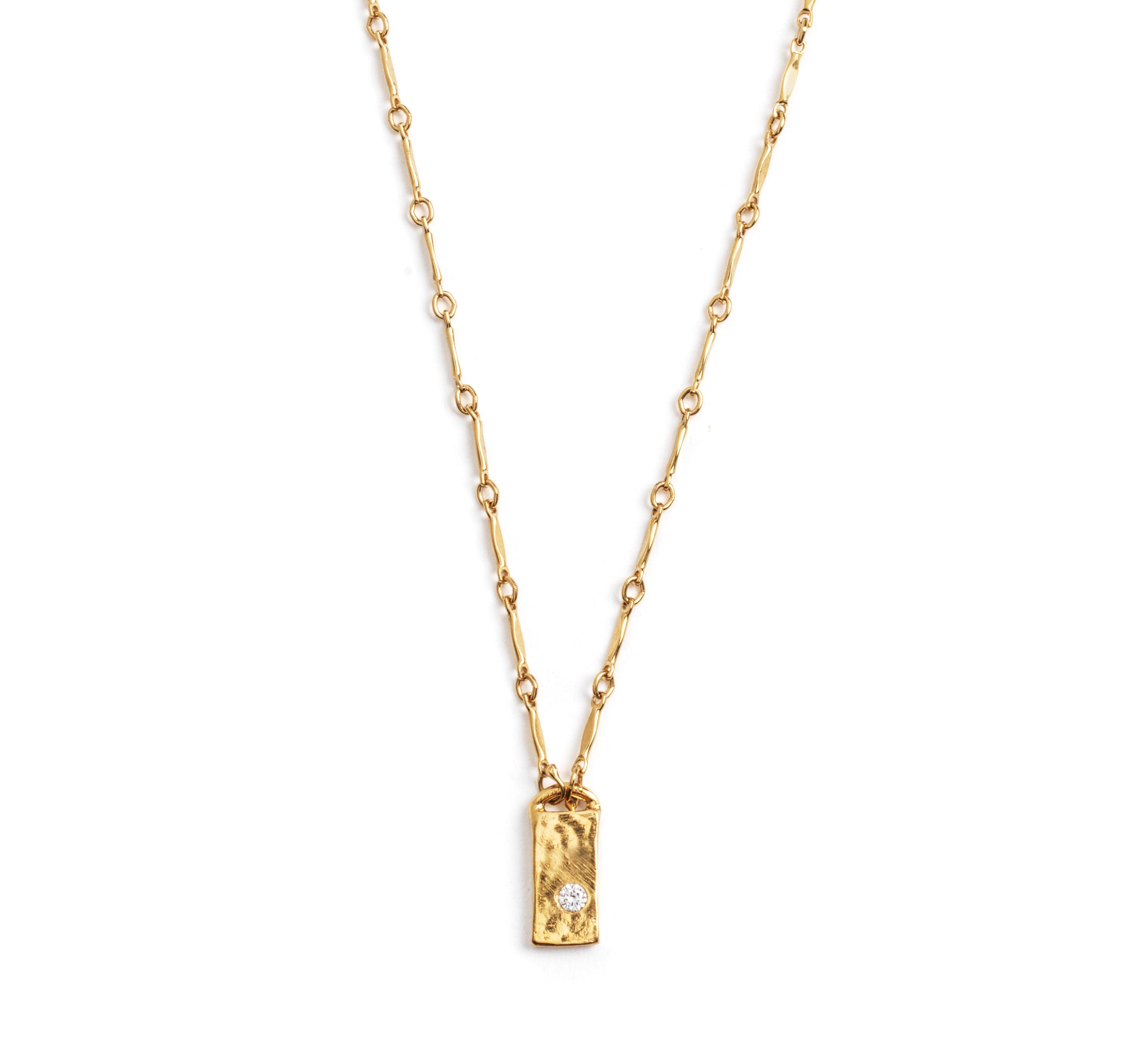 Bar with Diamond Necklace - Cynthia Jones Jewelry