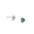 Understated studs in turquoise or opal both held in sterling silver with sterling posts
