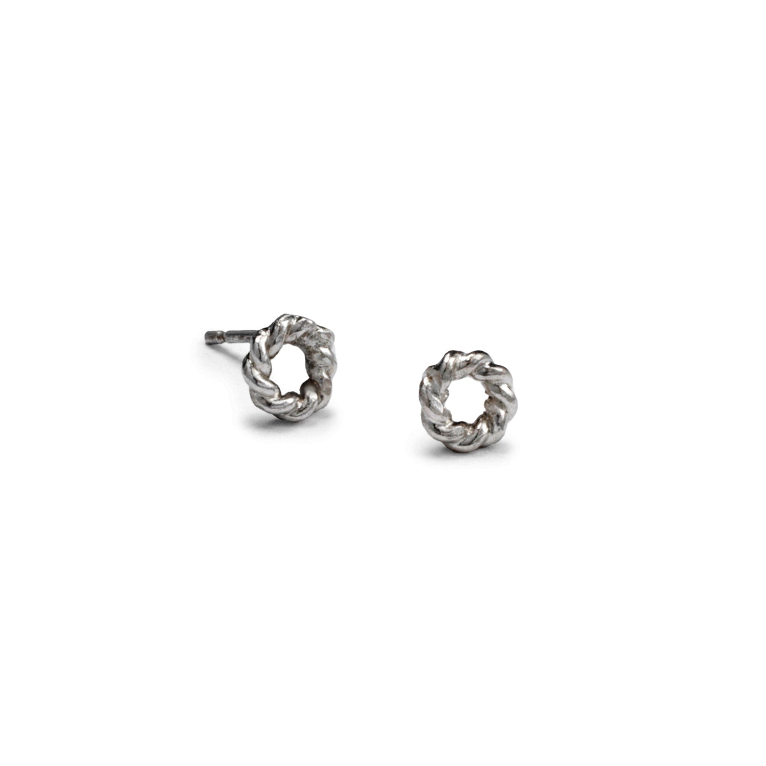 Braided Circle Studs - Cynthia Jones Jewelry