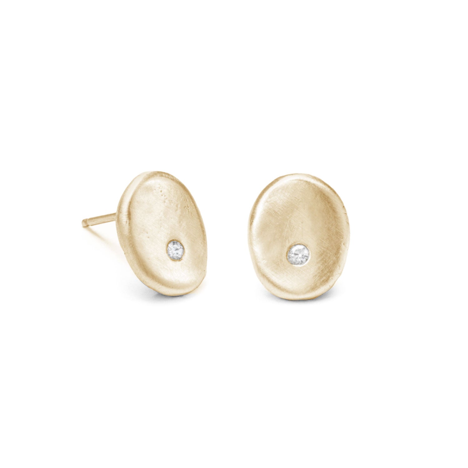 Oval Studs with Diamonds - Cynthia Jones Jewelry