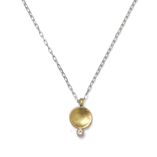 Mystic Disc Necklace with Diamond