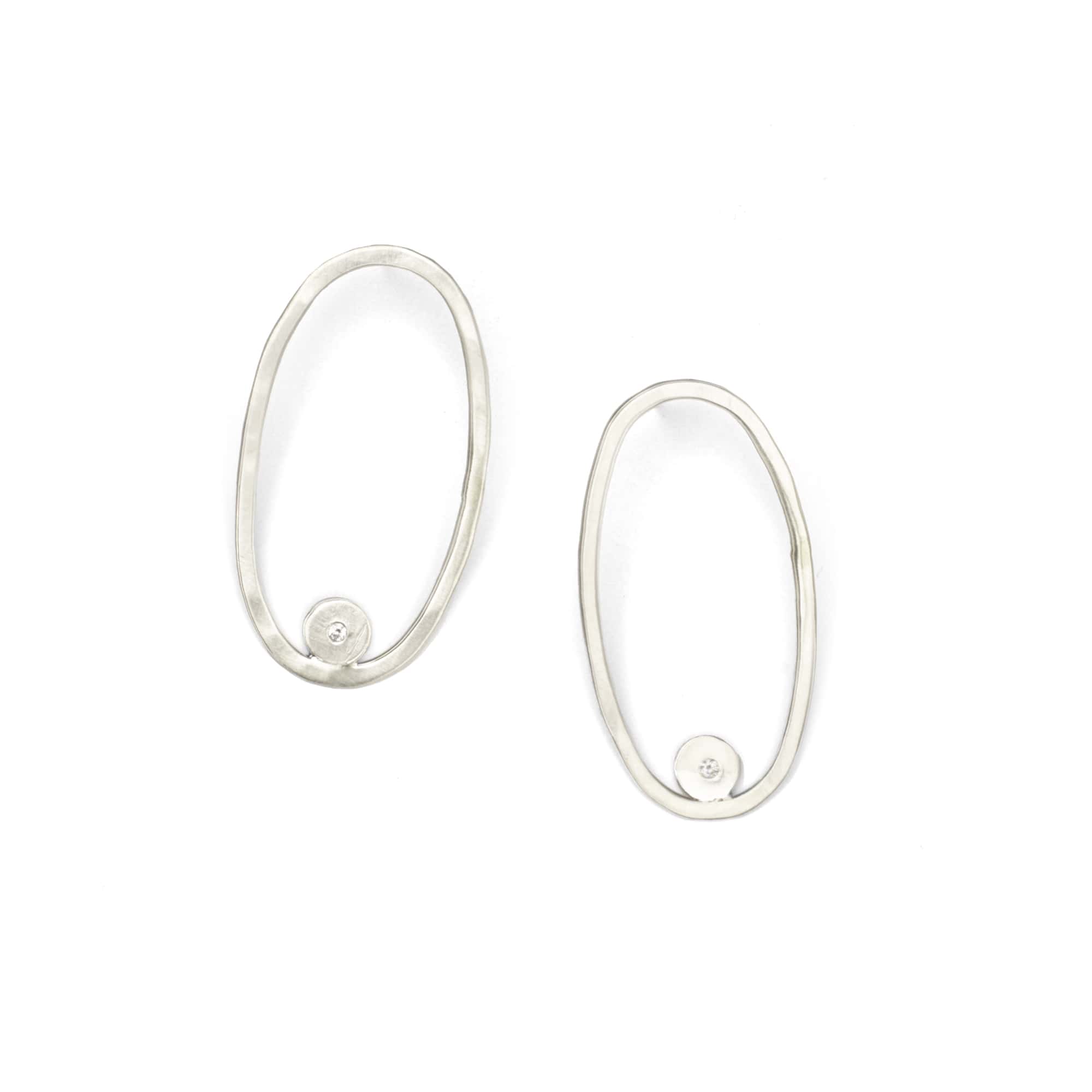 Europa Oval Hoops with Diamonds