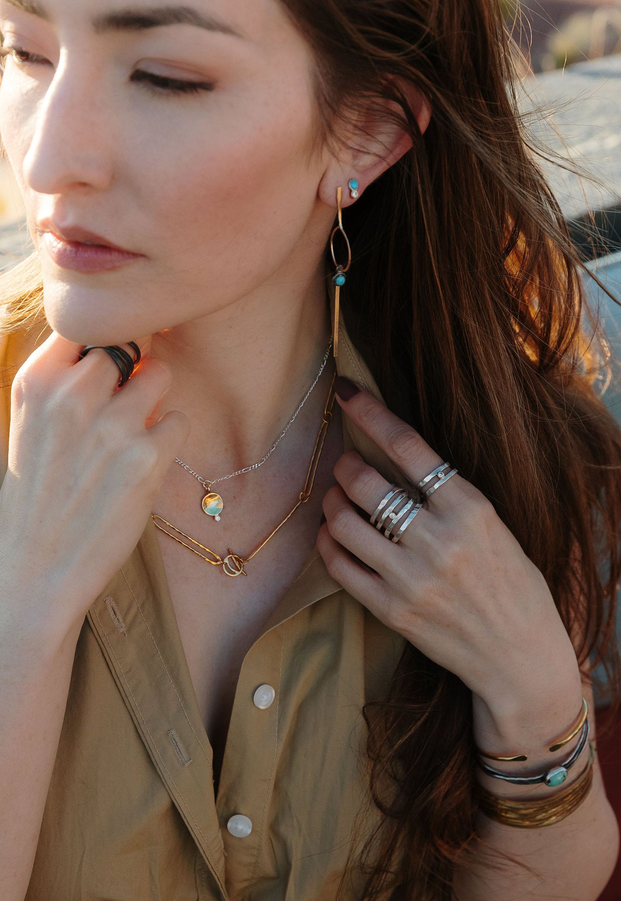 Cyllene Turquoise Dangling Earrings