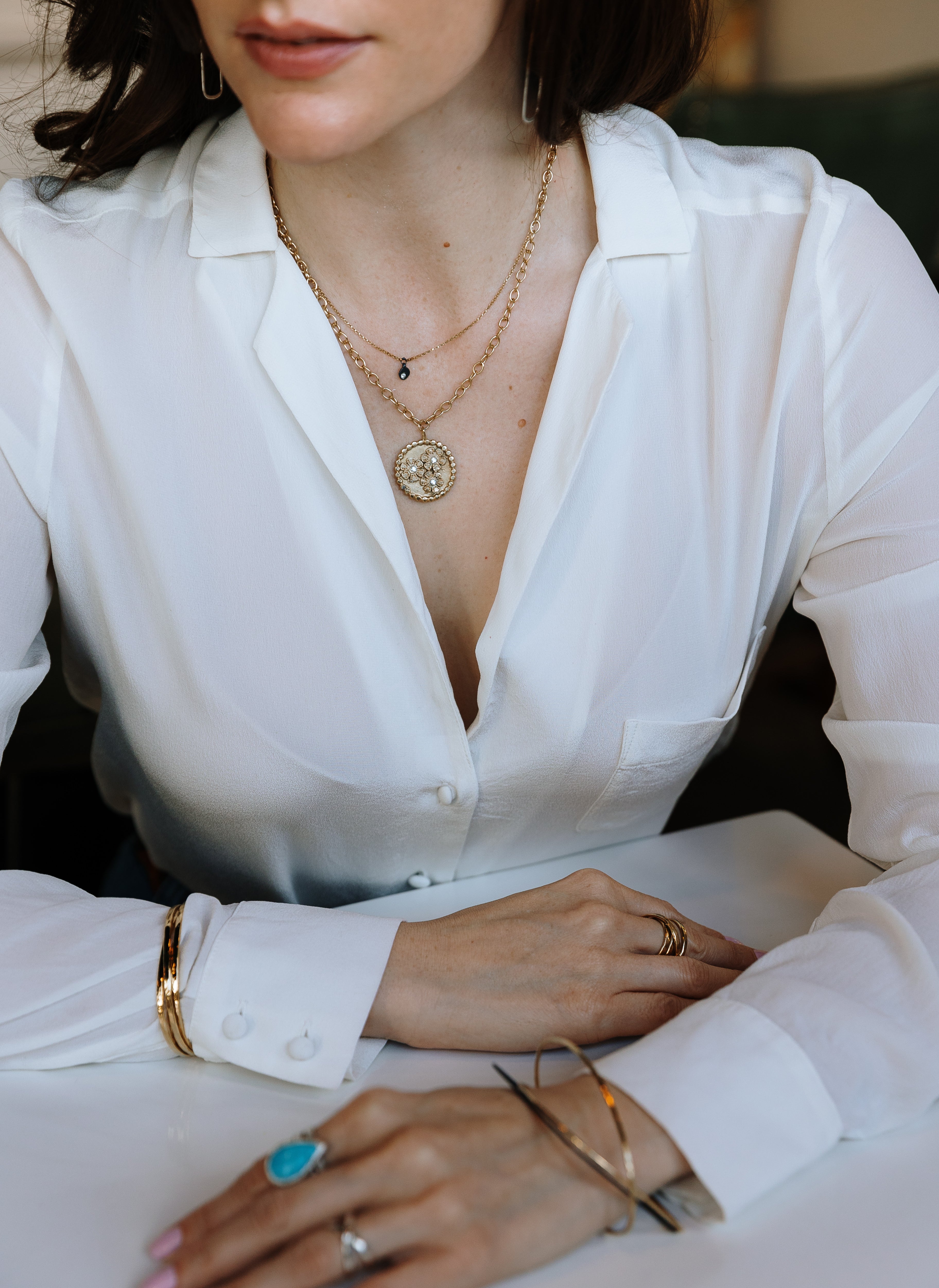 The Sunflower Medallion Necklace - Cynthia Jones Jewelry