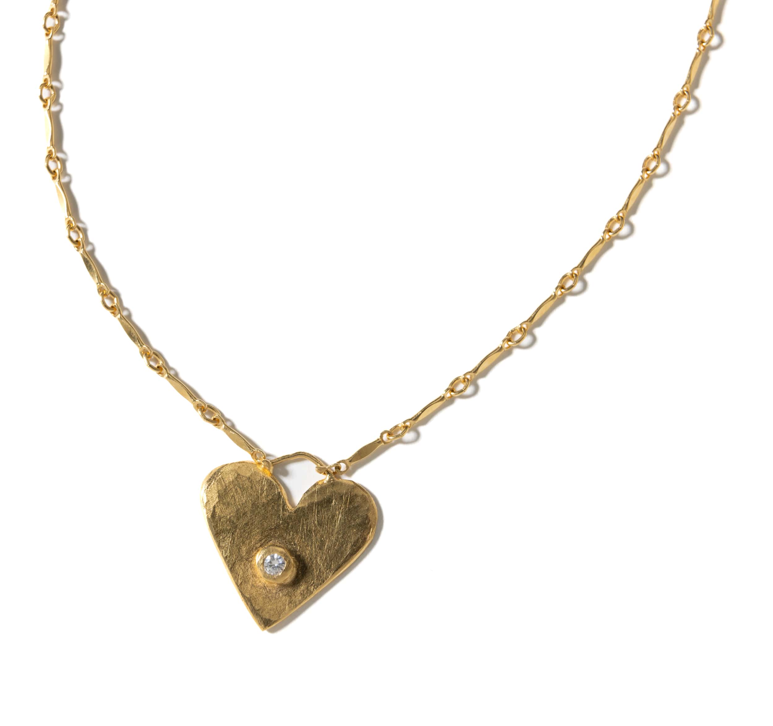 Heart Necklace with Diamond