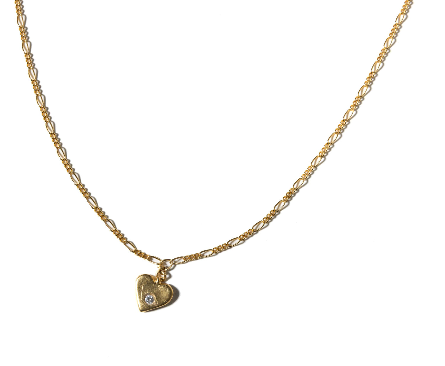 Miniature Heart Necklace with Diamond