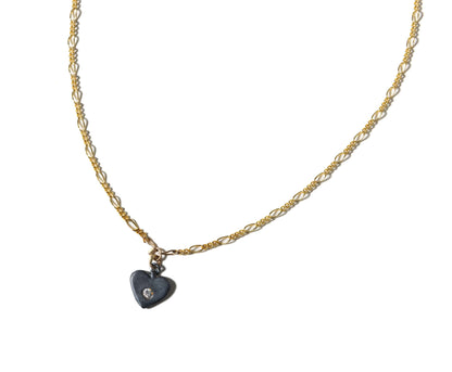 Miniature Heart Necklace with Diamond