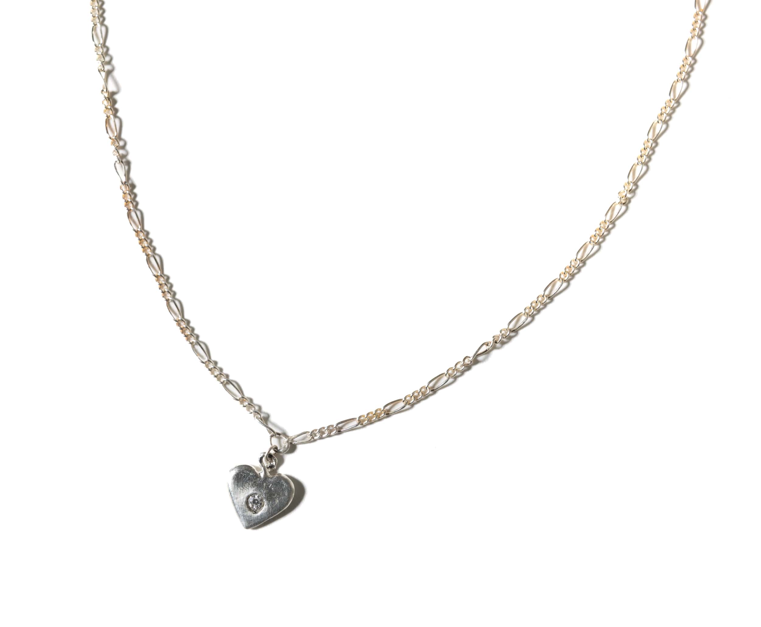 Miniature Heart Necklace with Diamond