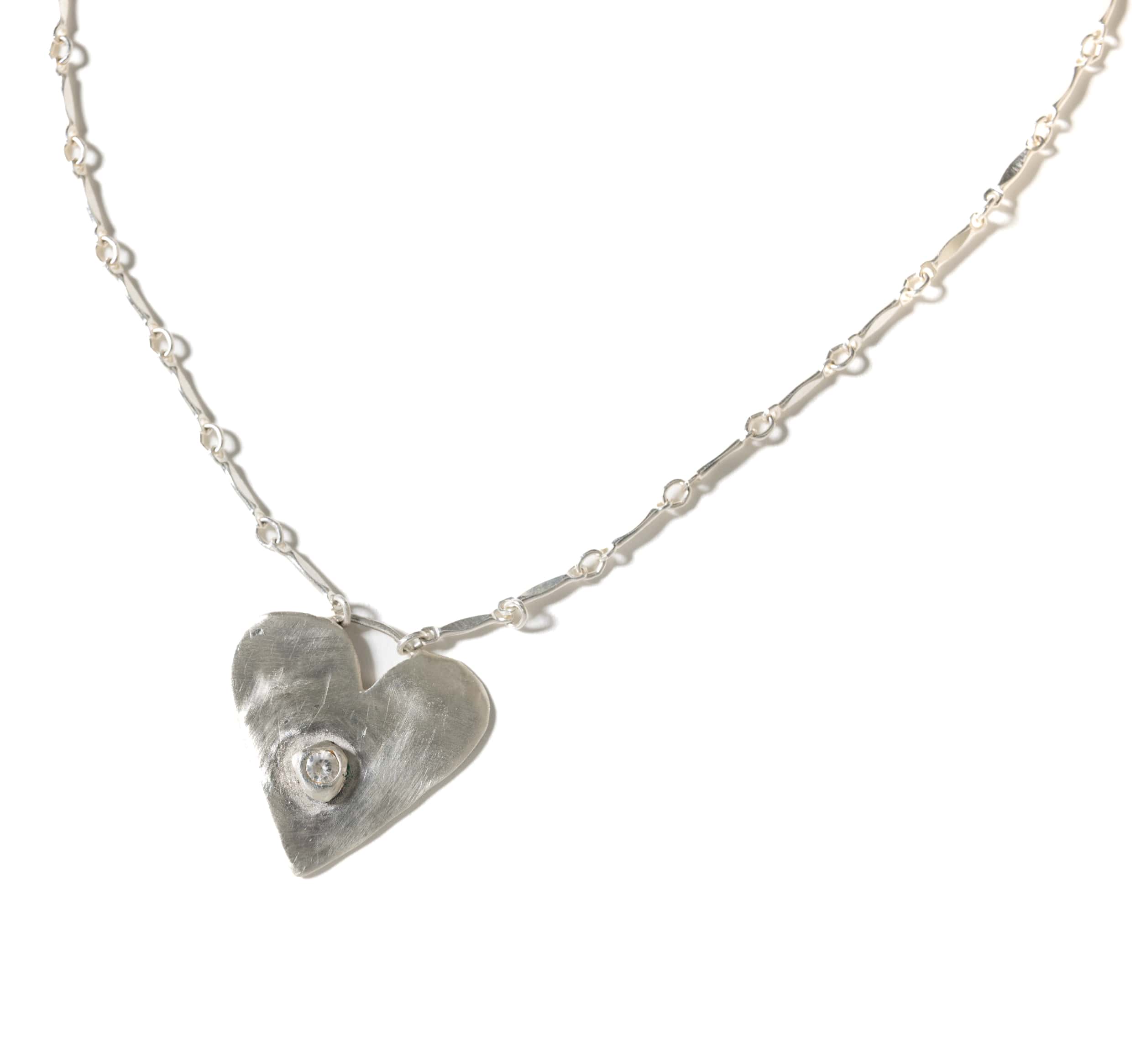 Heart Necklace with Diamond