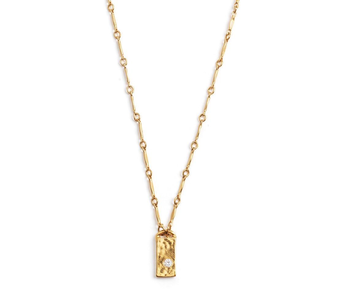 Bar with Diamond Necklace - Cynthia Jones Jewelry