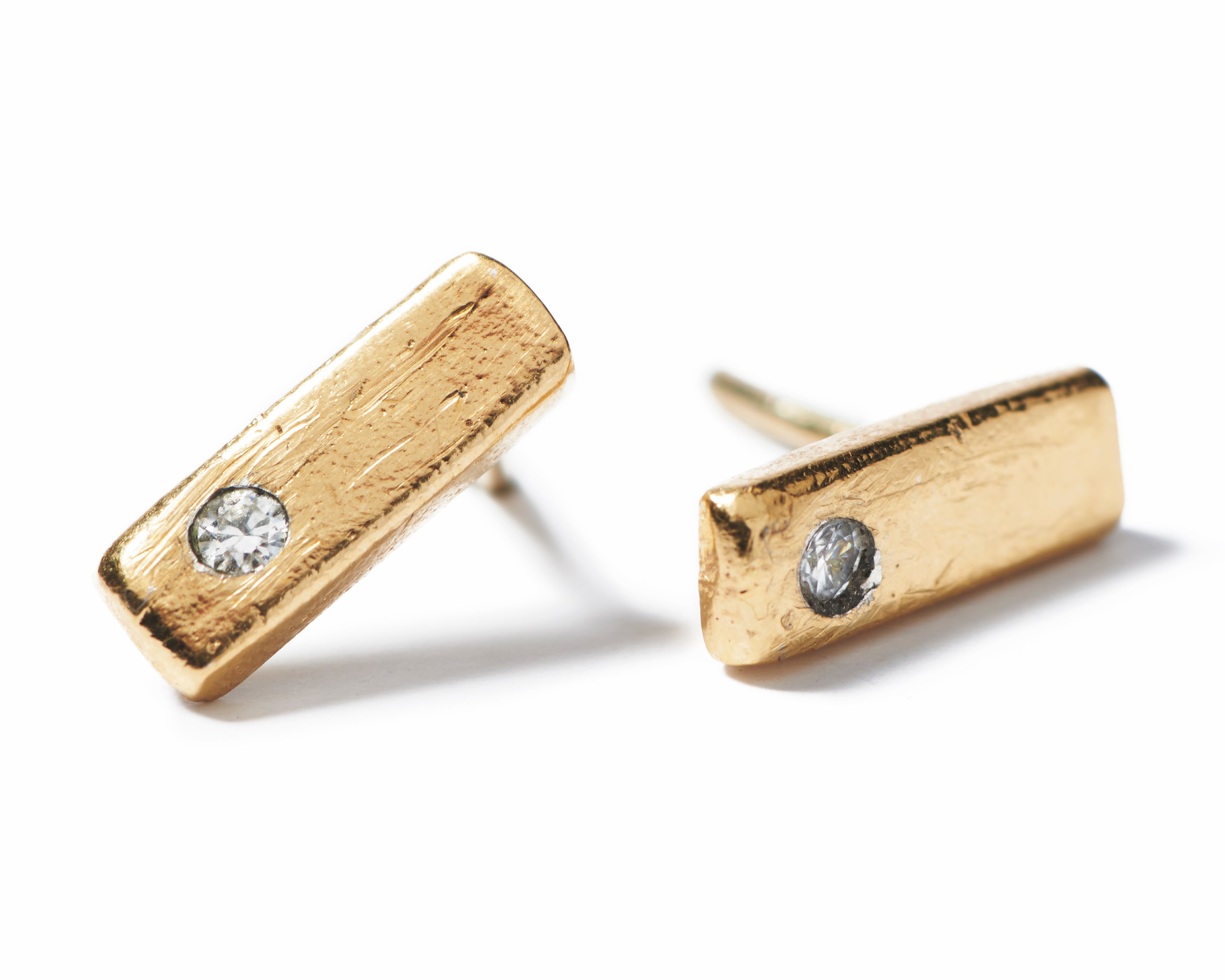 Bar with Diamond Stud - Cynthia Jones Jewelry